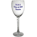 8 1/2 Oz. Angelique Series Twisted Stem Wine Glass (Screen Printed)